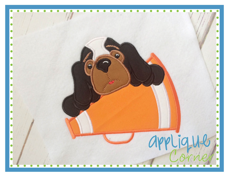 Hound Dog Megaphone Boy Applique Design