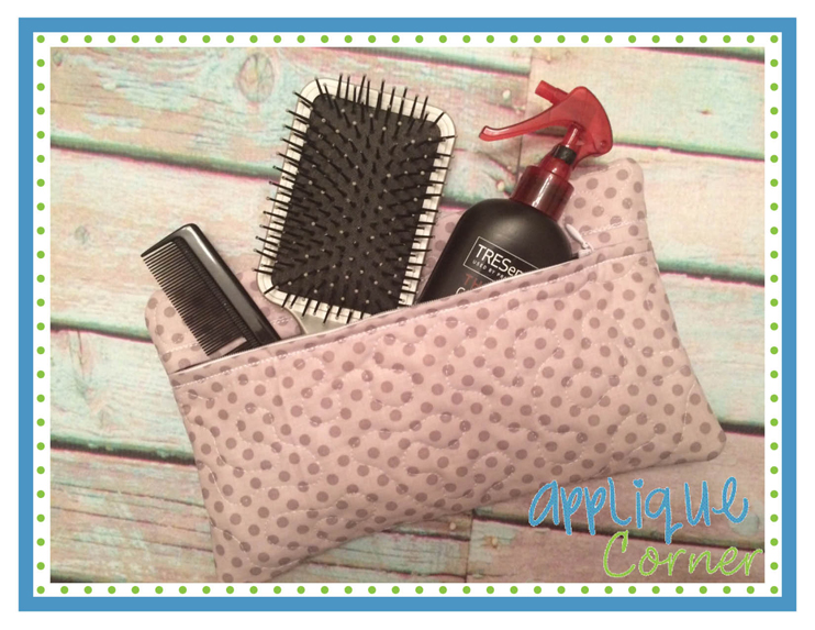 ITH Quilted Zipper Bag size 7x11