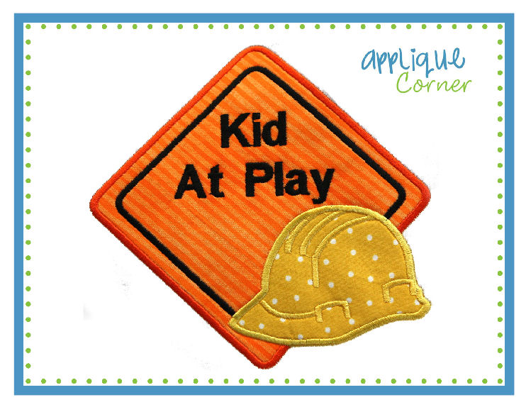 Kid At Play Applique Design