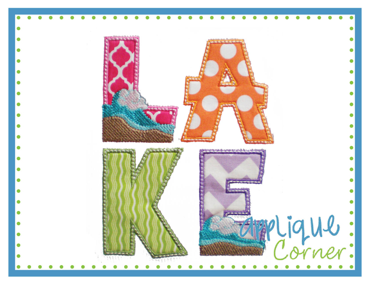 LAKE Block Applique Design