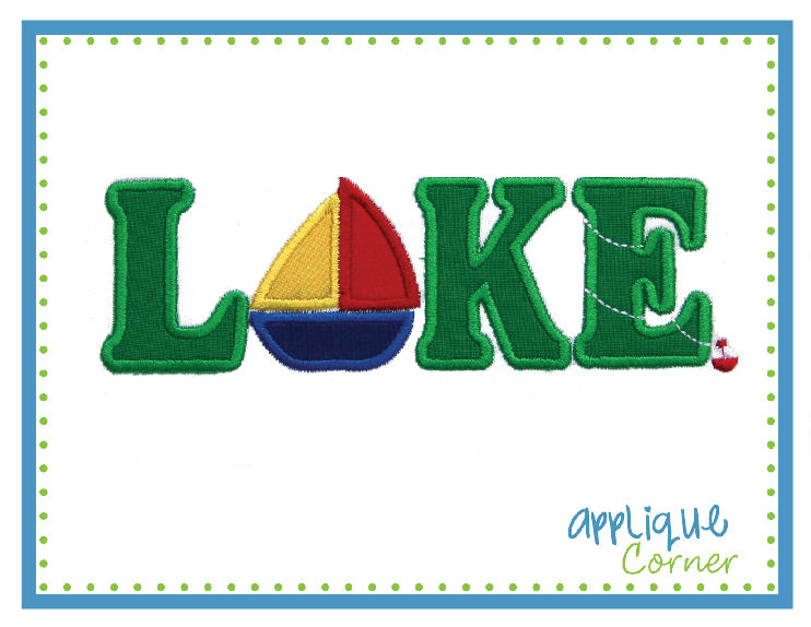 LAKE Applique Design