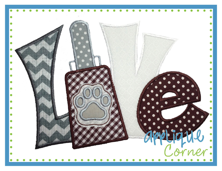 Love Quirky Cowbell Applique Design