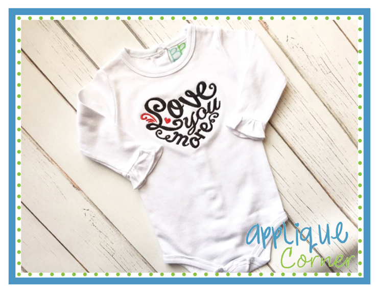 Love You More Embroidery Design