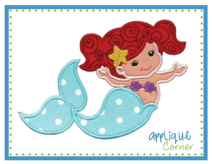 Mermaid- regular Applique Design