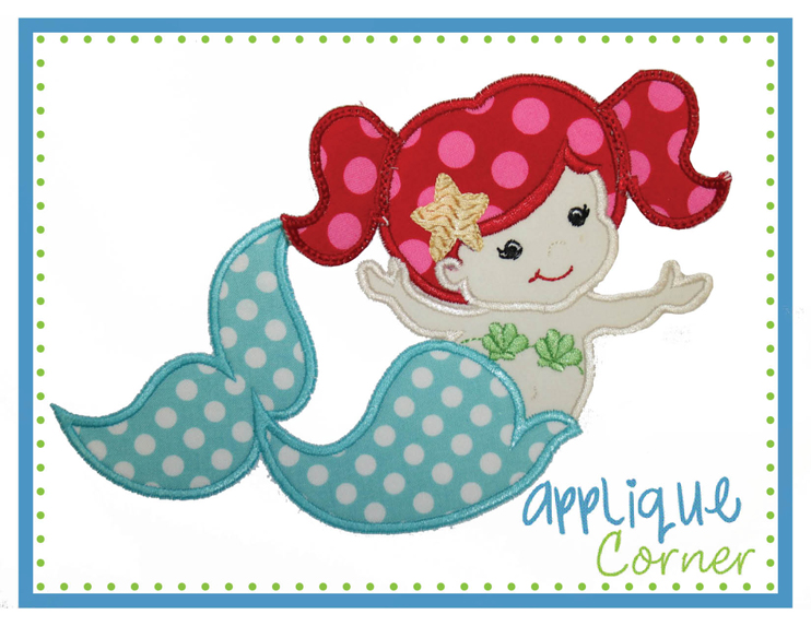 Mermaid 3D Applique Design
