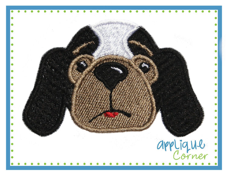 Hound Dog Filled Embroidery Design