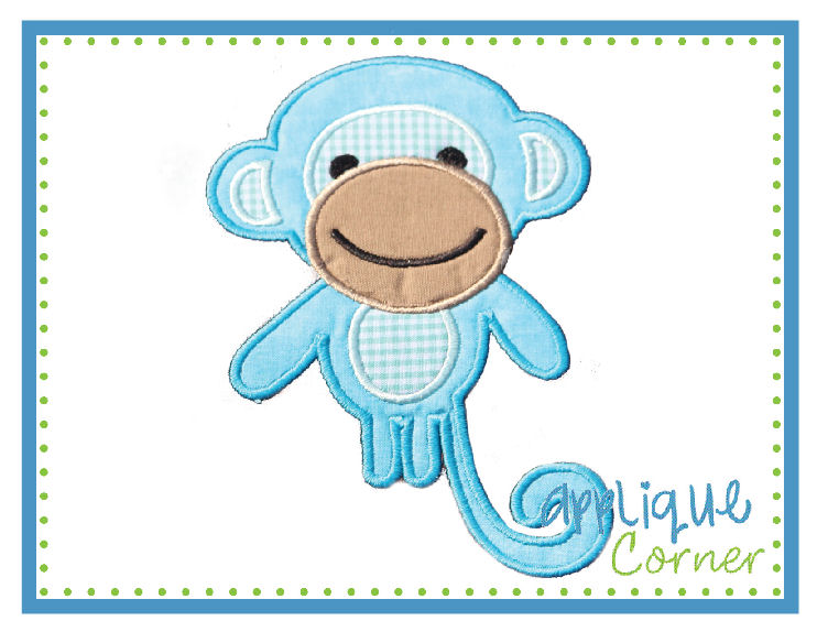 Monkey Tail Large Applique Design