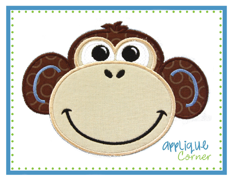 Monkey Boy Applique Design