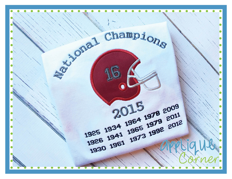 National Champ Helmet 2015 Applique Design