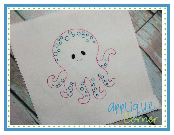 Octopus 2 Sketch Embroidery Design