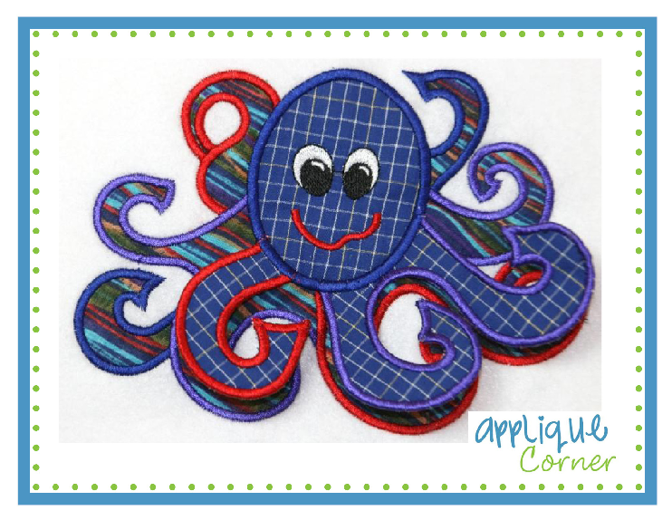 Octopus Boy 3D Legs Applique Design