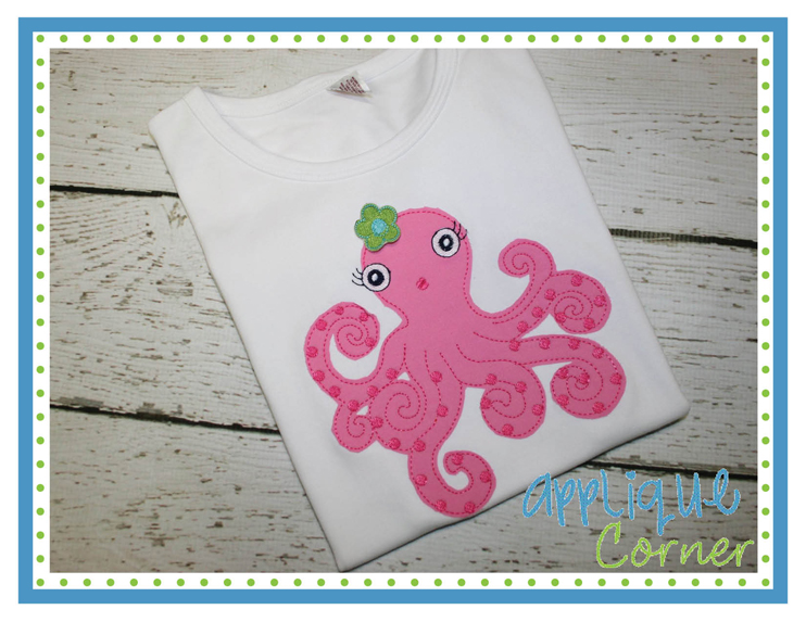 Octopus Raggy Applique Design