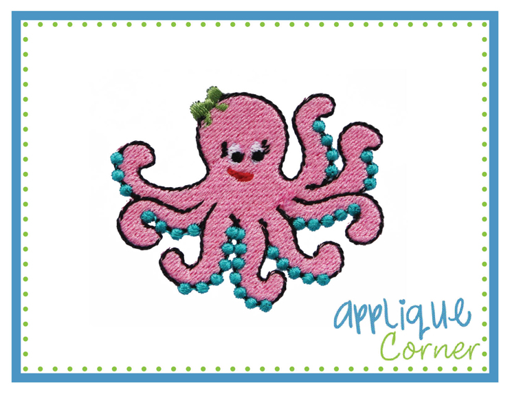 Octopus Girl Filled Mini Embroidery Design