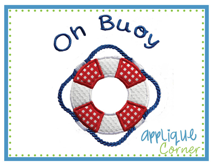 Oh Buoy Applique Design