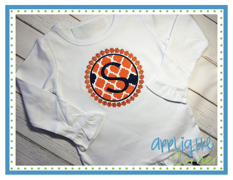 Paw Print Filled Border Applique Design