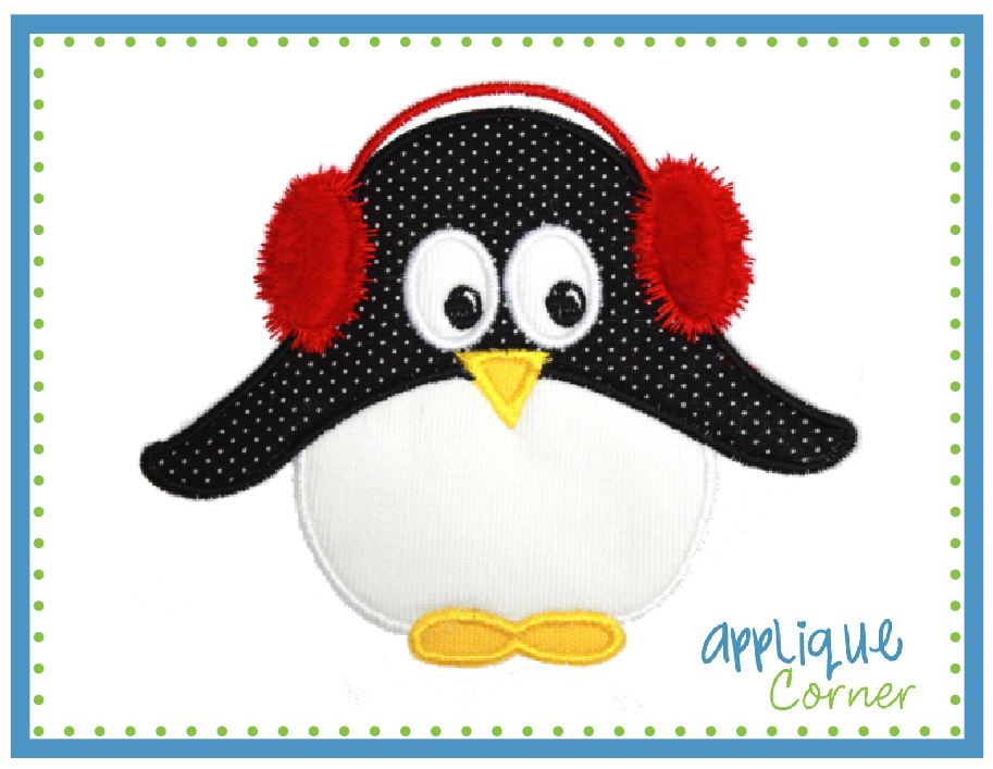 Penguin Boy Applique Design
