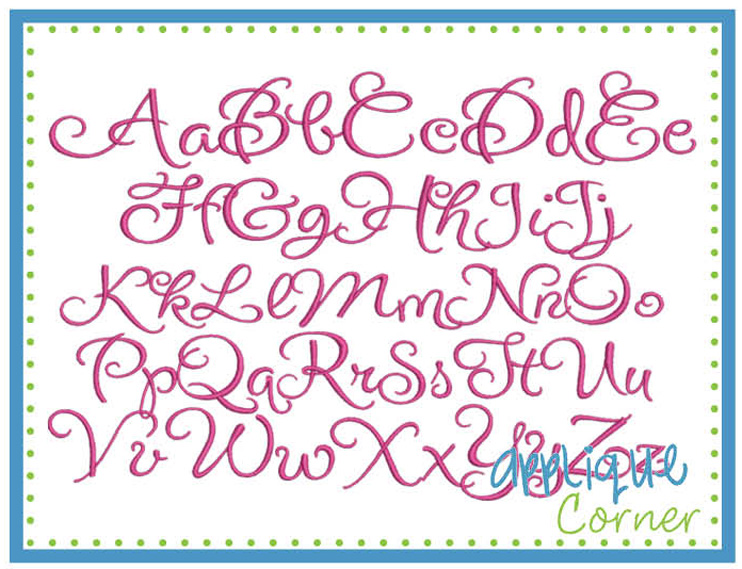 Puppies Play Embroidery Font