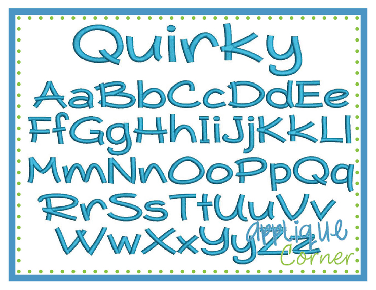 Quirky Embroidery Font