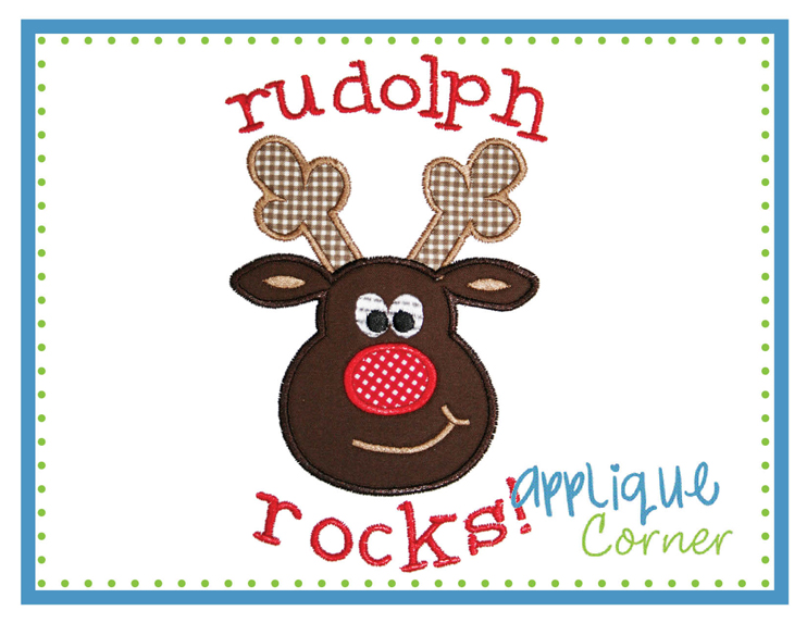Rudolph Rocks Applique Design