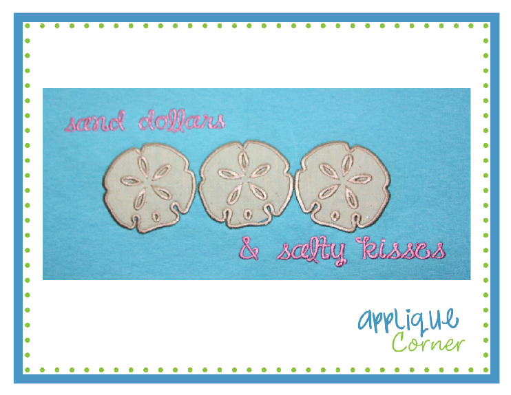 Sand Dollars and Salty Kisses Applique Design