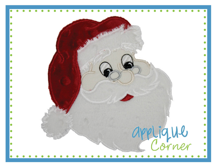 Santa Face Applique Design