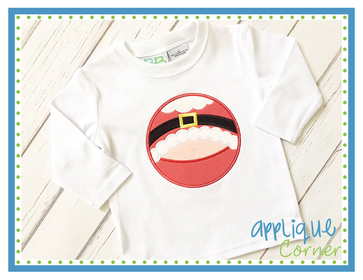 Santa with Belly Round Applique