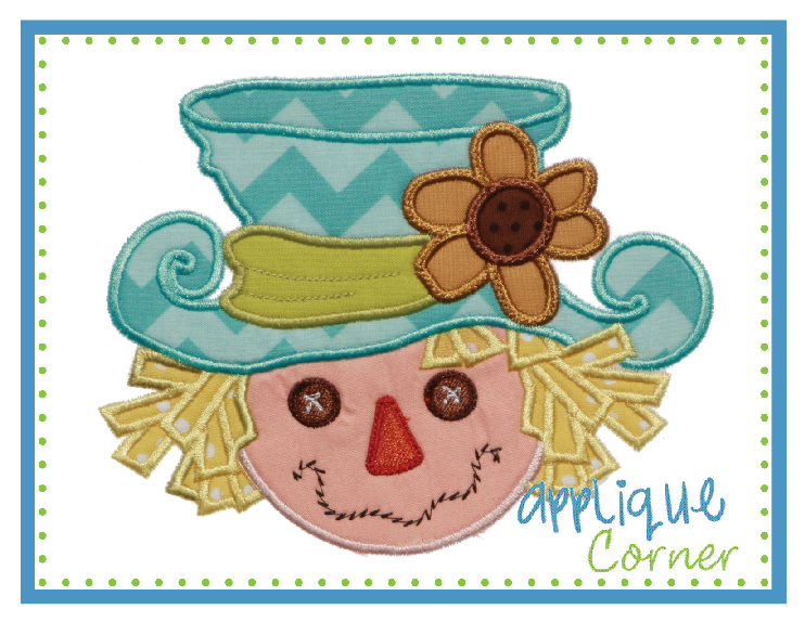 Scarecrow Girl Applique Design