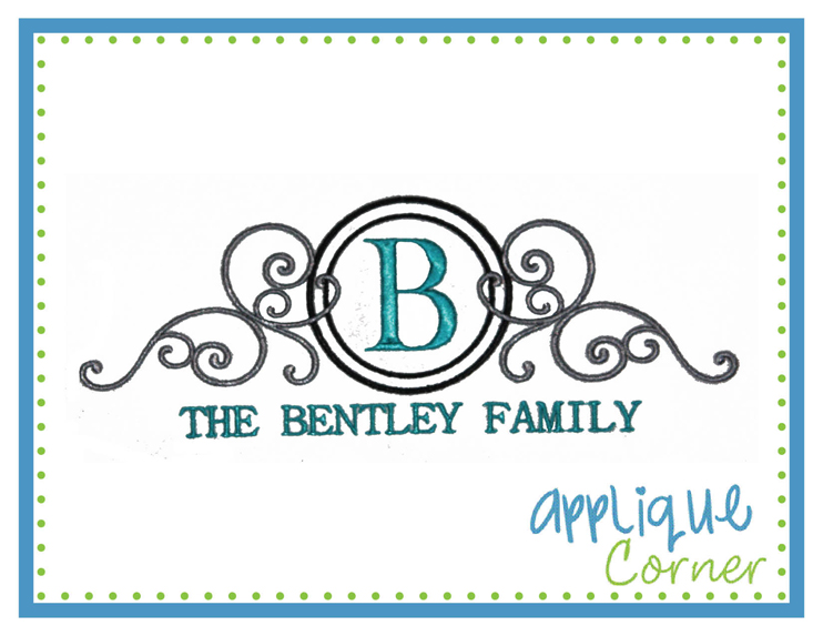 Scroll Circle Embroidery Frame Design