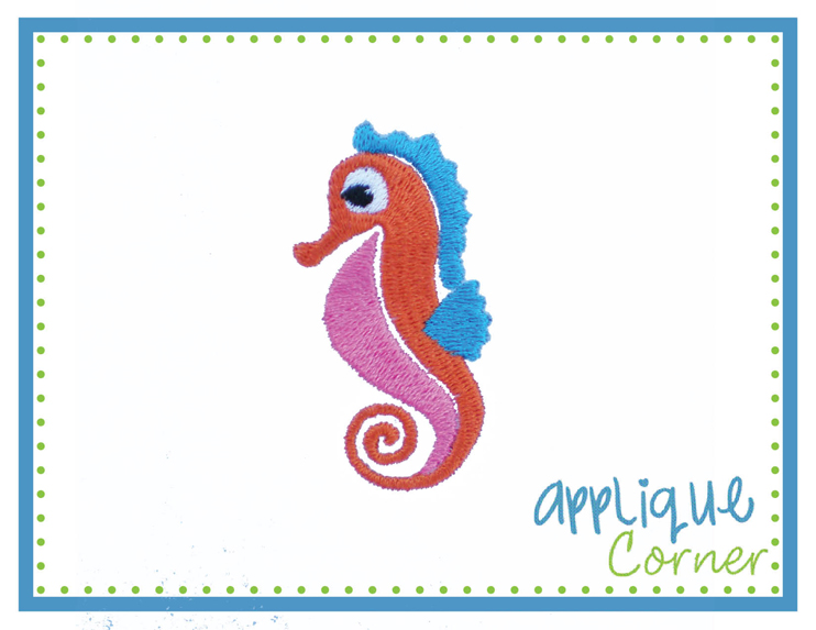 Seahorse Filled Mini Embroidery Design
