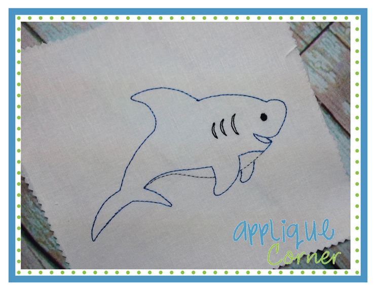 Shark 2 Sketch Embroidery Font