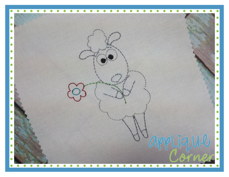 Sheep 1 Sketch Embroidery Design