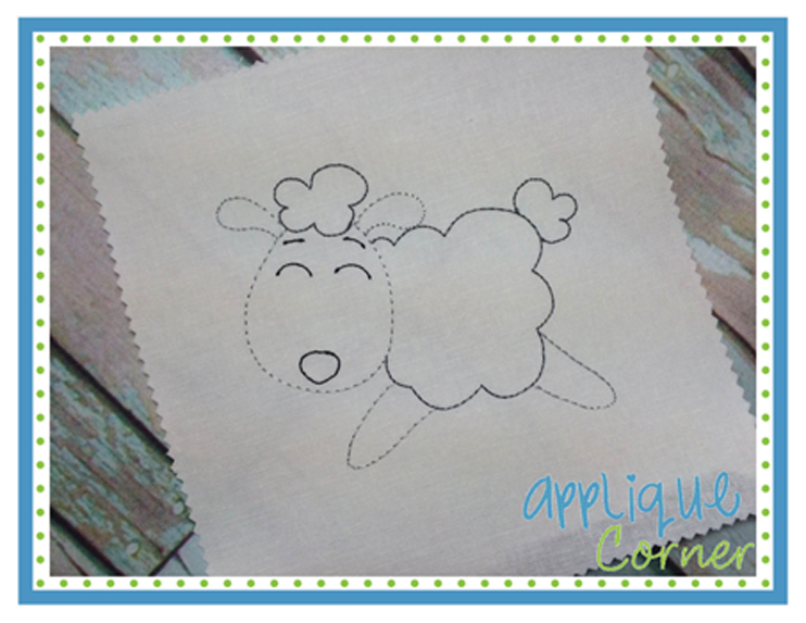 Sheep 2 Sketch Embroidery Design