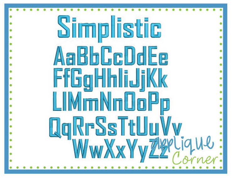 Simplistic Embroidery Font