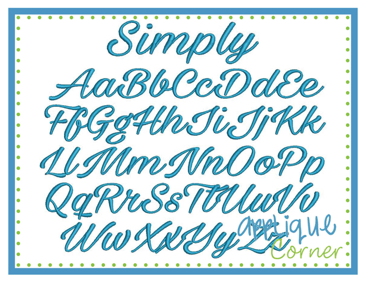 Simply Embroidery Font