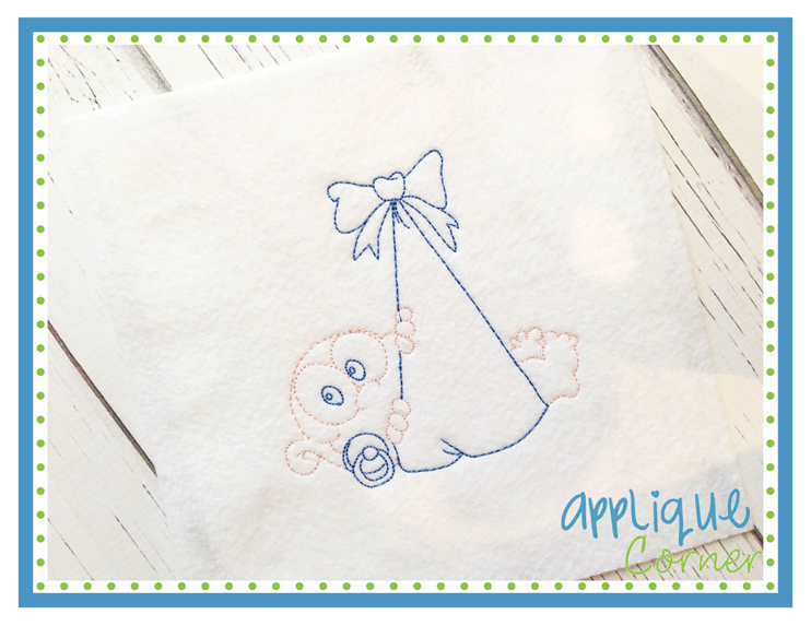 Sketch Baby Boy Gift Embroidery Design