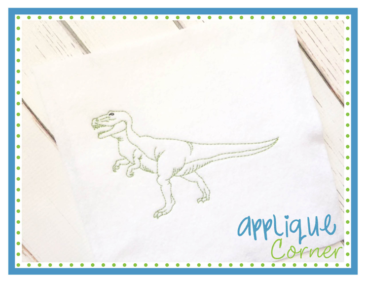 Dinosaur Trex Sketch Embroidery Design