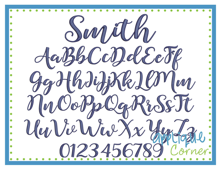 Smith Embroidery Font
