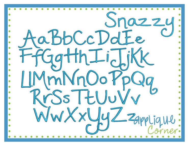 Snazzy Embroidery Font