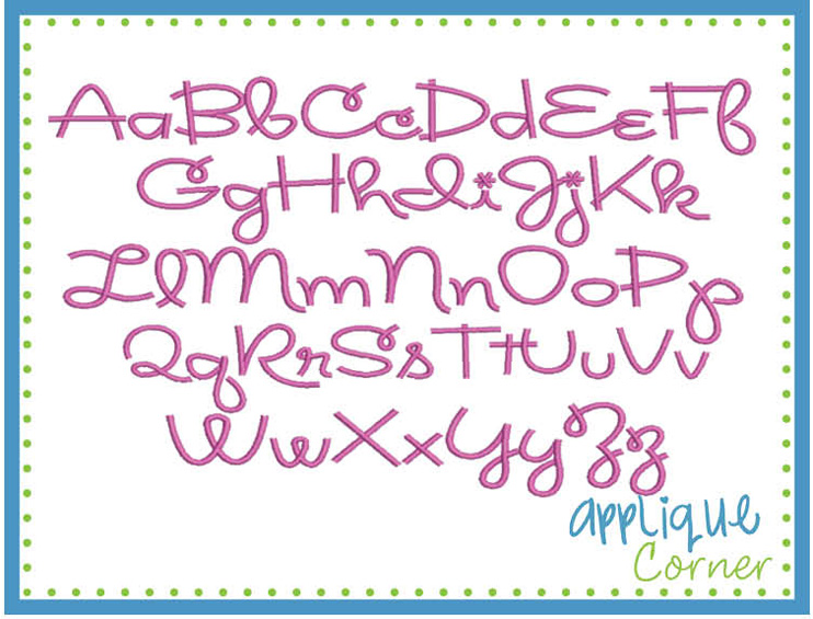 Snickers Embroidery Font