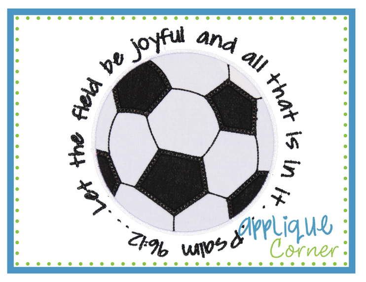 Soccer Ball Verse Applique Design