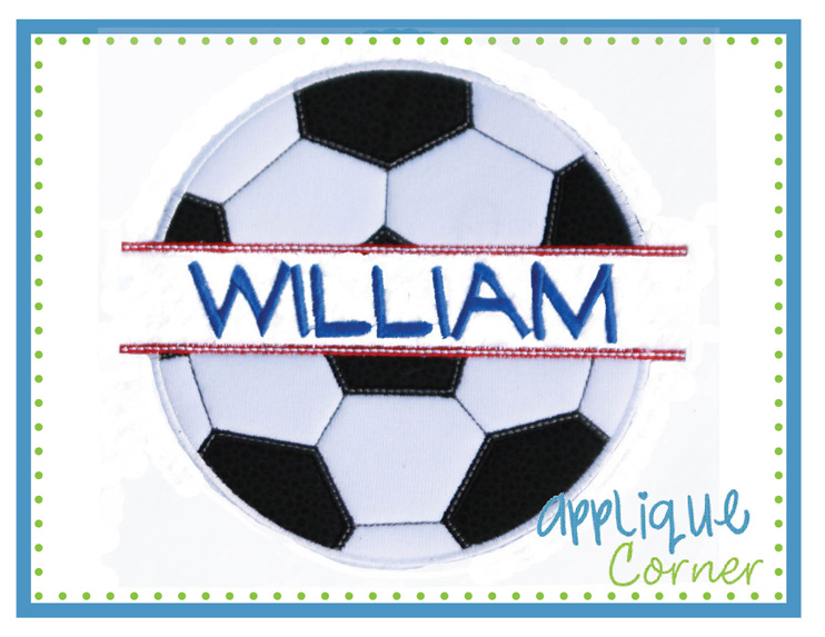 Soccer Ball Split Applique Design
