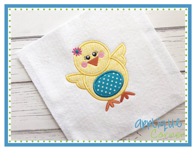 Spring Chick Applique Design