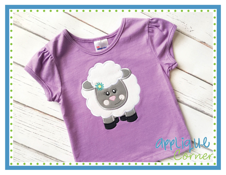 Spring Sheep Applique Design