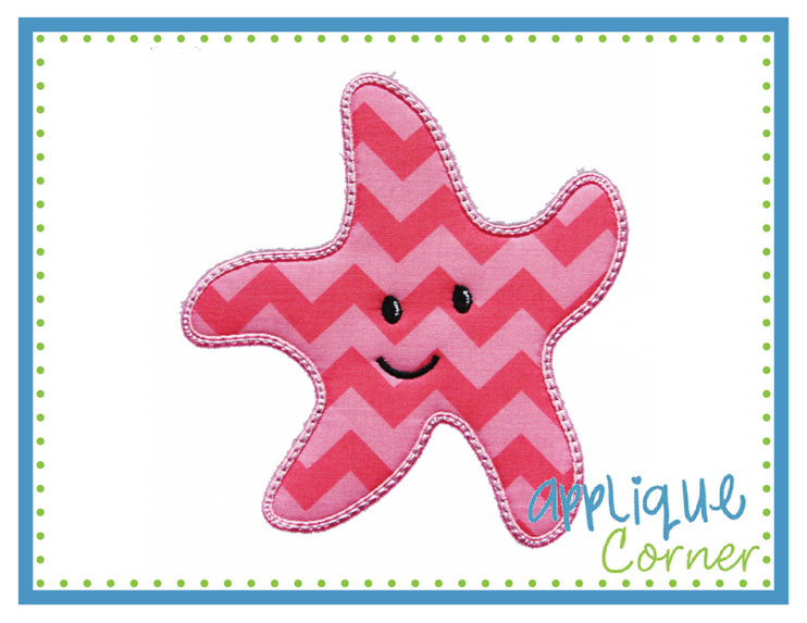 Starfish Happy Applique Design