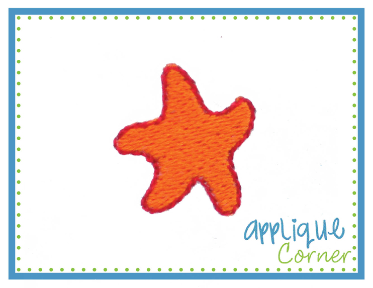 Starfish Happy Filled Mini Embroidery Design