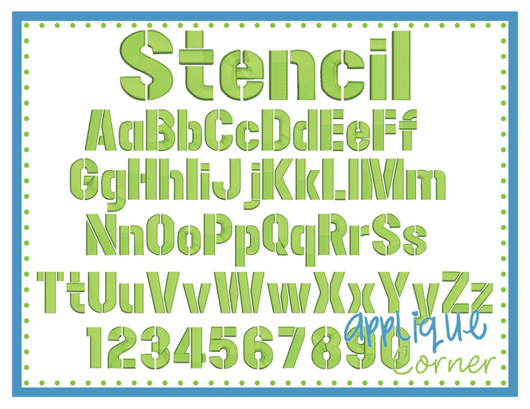 Stencil Embroidery Design