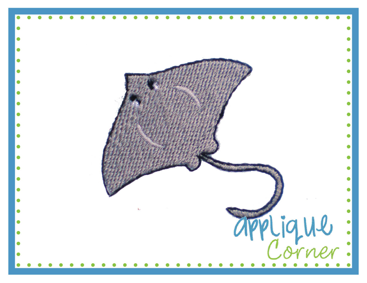 Stingray Filled Mini Embroidery Design