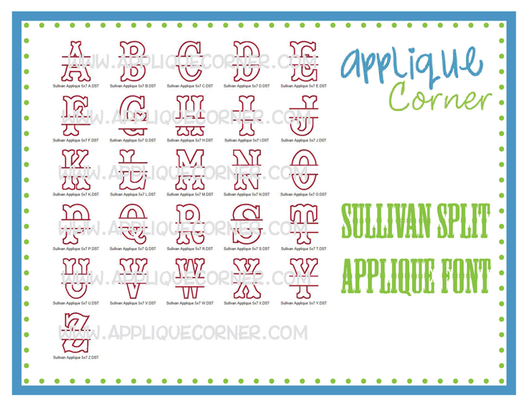Sullivan Applique Font