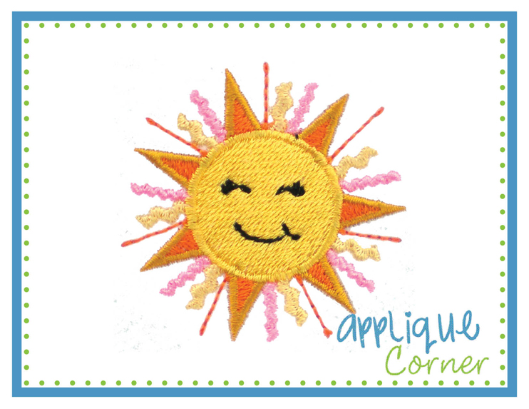 Sunshine Happy Filled Mini Embroidery Design