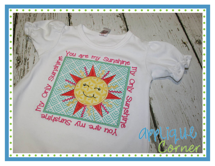 Sunshine Patch Applique Design